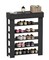 SogesPower 5 Tier Shoe Storage Shelf Free Standing Shoe Organizer for Entryway, Hallway, Black Wooden Shoe Rack